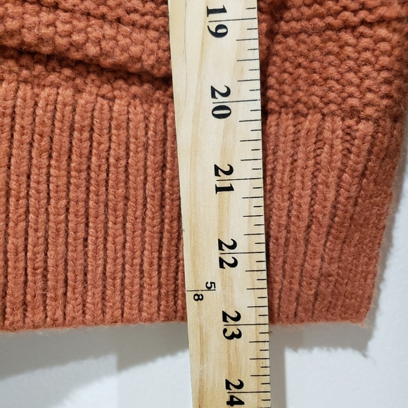 Madewell Bobble Cardigan Sweater Size S Afterglow Red Merino Wool Blend Pockets - Picture 16 of 16